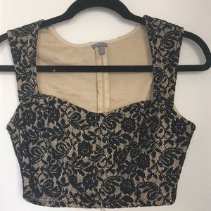 Charlotte Russe lace crop top